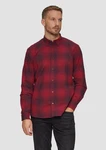 s.Oliver Langarmhemd Regular Fit mit Button-Down-Kragen Dunkelrot/Rot/Lila