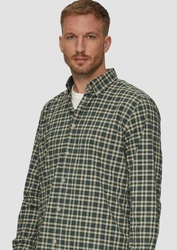 s.Oliver Langarmhemd Regular Fit mit Button-Down-Kragen Dunkelgrün/Grün