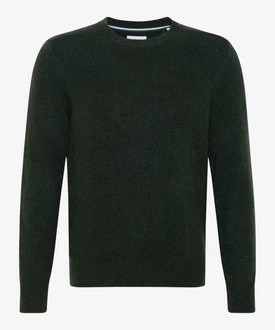 Brax Strickpullover Style RICK Dunkelgrün/Schwarz