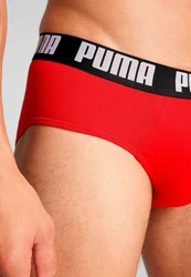 PUMA BODYWEAR BASIC BRIEF Logo Webbund Lila/Rot