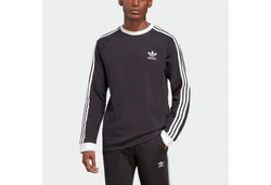 adidas Originals Langarmshirt 3-STRIPES LS T Schwarz/Dunkelgrau/Dunkelblau/Grau
