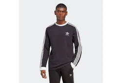 adidas Originals Langarmshirt 3-STRIPES LS T Schwarz/Dunkelgrau/Dunkelblau/Grau