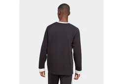adidas Originals Langarmshirt 3-STRIPES LS T Schwarz/Dunkelgrau/Dunkelblau/Grau