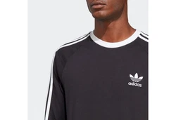 adidas Originals Langarmshirt 3-STRIPES LS T Schwarz/Dunkelgrau/Dunkelblau/Grau