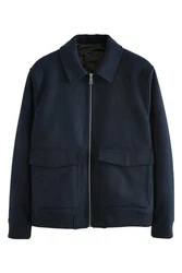 Next Hemdjacke mit Reißverschluss (1-St) Dunkelblau/Blau