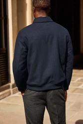 Next Hemdjacke mit Reißverschluss (1-St) Dunkelblau/Blau