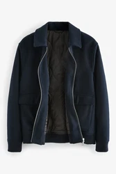 Next Hemdjacke mit Reißverschluss (1-St) Dunkelblau/Blau