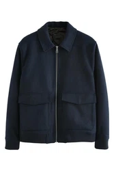 Next Hemdjacke mit Reißverschluss (1-St) Dunkelblau/Blau