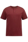 JP1880 T-Shirt Henley Basic Knopfleiste Braun/Rot/Dunkelrot JP1880 T-Shirt Henley Basic Knopfleiste Braun/Rot/Dunkelrot