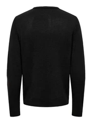 ONLY & SONS Strickpullover ONSXMAS REG 5 PLACEMENT CREW KNIT Schwarz/Rosa/Braun