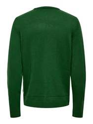 ONLY & SONS Strickpullover ONSXMAS REG 5 PLACEMENT CREW KNIT Dunkelgrün/Grün/Gelb