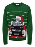 ONLY & SONS Strickpullover ONSXMAS REG 5 PLACEMENT CREW KNIT Dunkelgrün/Grün/Gelb