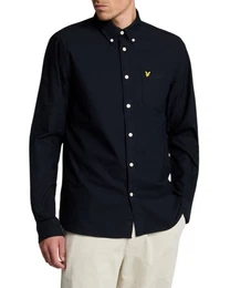Langarmhemd Herren, 100% Baumwolle, Mit Button Down Kragen