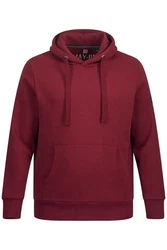 JP1880 Sweatshirt Hoodie Homewear Kapuze Kängurutasche Dunkelrot/Bordeaux