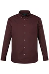 Boston Park Businesshemd Dunkelrot/Rot/Bordeaux/Braun