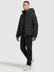 khujo Steppjacke WOU Schwarz/Dunkelgrau/Dunkelblau/Grau