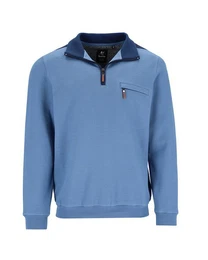 Sweatshirt Strukturiertes Troyer-Sweatshirt