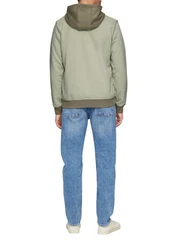 s.Oliver Sweatshirt Hoodie mit Stehkragen und Reißverschluss Logo Khaki/Dunkelgrün/Grün/Hellgrün
