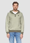 s.Oliver Sweatshirt Hoodie mit Stehkragen und Reißverschluss Logo Khaki/Dunkelgrün/Grün/Hellgrün