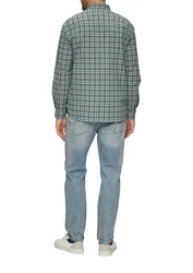 s.Oliver Langarmhemd Regular Fit mit Button-Down-Kragen Dunkelgrün/Grün