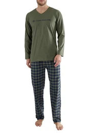 Pyjama Herren Pyjama grn kariert (1 tlg)