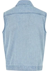 Urban Classics Jerseyweste Denim Vest Hellblau/Blau
