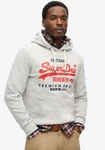 Superdry Herren Hoodie Duo Vintage Logo Hoodie Hellgrau
