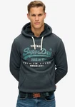 Superdry Herren Hoodie Duo Vintage Logo Hoodie Blau/Grün/Dunkelblau