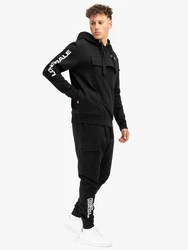 Lonsdale Kapuzensweatshirt Rushen Schwarz/Rosa