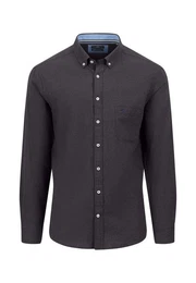 Langarmhemd mit klassischem Button-Down-Kragen