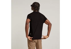 G-STAR Shirt Stacked Old Skool Logo R Schwarz/Rot/Dunkelgrau