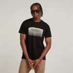 G-STAR Shirt Stacked Old Skool Logo R Schwarz/Rot/Dunkelgrau