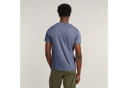 G-STAR Shirt Stacked Old Skool Logo R Blau/Lila/Hellblau/Grau/Braun/Dunkelgrün