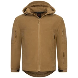 Hhenhorn Fleecejacke Herren Militär Outdoor Winddichte Jacke Braun/Khaki