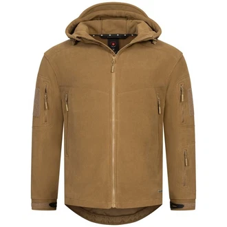 Hhenhorn Fleecejacke Herren Militär Outdoor Winddichte Jacke Braun/Khaki