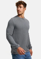 Kronstadt Strickpullover KSPep Dunkelgrau/Grau/Hellgrau