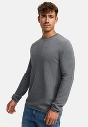 Kronstadt Strickpullover KSPep Dunkelgrau/Grau/Hellgrau