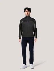 BOSS Sweatjacke SKAZ 1 Schwarz/Beige/Dunkelgrau/Dunkelblau