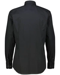 BOSS Langarmhemd H-HANK Slim Fit (1-tlg) Schwarz/Dunkelgrau/Grau