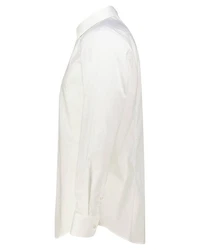 BOSS Langarmhemd H-HANK Slim Fit (1-tlg) Weiß/Creme/Beige