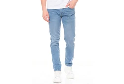 Smith & Solo Slim Fit Jeans Herren Straight Hose Basic Washed Weiß/Creme/Hellblau