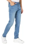 Smith & Solo Slim Fit Jeans Herren Straight Hose Basic Washed Weiß/Creme/Hellblau