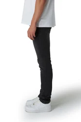 Smith & Solo Slim Fit Jeans Herren Straight Hose Basic Washed Schwarz