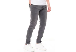 Smith & Solo Slim Fit Jeans Herren Straight Hose Basic Washed Grau/Hellgrau/Weiß