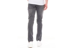 Smith & Solo Slim Fit Jeans Herren Straight Hose Basic Washed Grau/Hellgrau/Weiß
