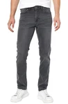 Smith & Solo Slim Fit Jeans Herren Straight Hose Basic Washed Grau/Hellgrau/Weiß