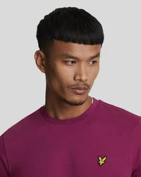 Lyle & Scott T-Shirt Plain gelb/rubinrot/schwarz