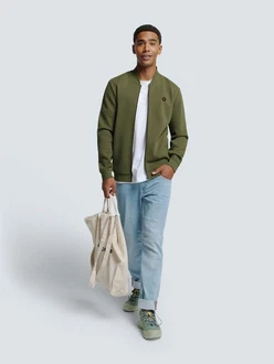 NO EXCESS Sweatshirt Full Zipper Pique Bomber