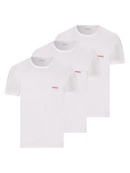 HUGO T-Shirt RN TRIPLET Weiß/Rot