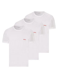 HUGO T-Shirt RN TRIPLET Weiß/Rot